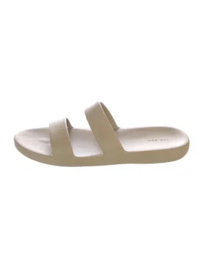 Pre-owned The Row Foam Rubber Slides In White