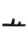 The Row Foam Rubber Dual-band Slide Sandals In Black