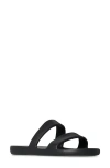 The Row Foam Rubber Dual-band Slide Sandals In Black