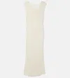 The Row Folosa Knitted Silk Maxi Dress In White
