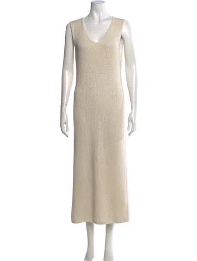 Pre-owned The Row 'folosa' Long Dress In Neutral