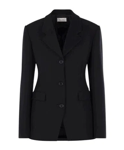 The Row Fontana Single-breasted Jacket In Black