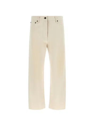 The Row Fortino Raw-cut Straight-leg Jeans In Neutral