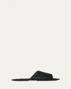 The Row Frances Slipper Open Toe Flats In Black