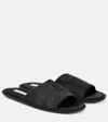 The Row Frances Slipper Open Toe Flats In Black