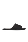 The Row Frances Slipper Open Toe Flats In Black