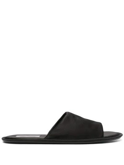 THE ROW CANAL SLIDES - WOMEN'S - SATIN/CALF SUEDE