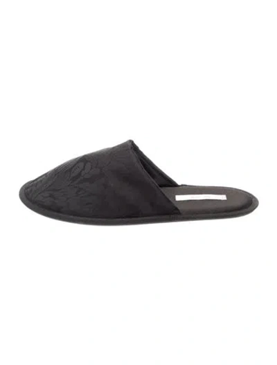 Pre-owned The Row Frances Satin Slippers In Black