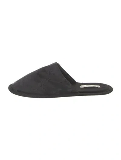 Pre-owned The Row Frances Satin Slippers In Black