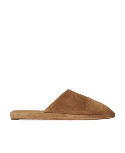 The Row Franco Open-heel Muller Shoes In Brown