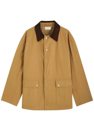 The Row Frank Cotton-poplin Jacket In Beige