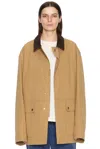 The Row Frank Oversize Gabardine Jacket In Deep Bistre