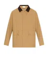 The Row Frank Corduroy-trimmed Brushed-cotton Jacket In Deep Bistre
