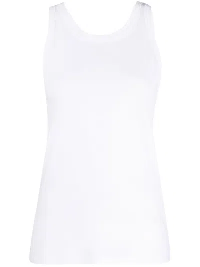 The Row Cotton Tank Top In Weiss