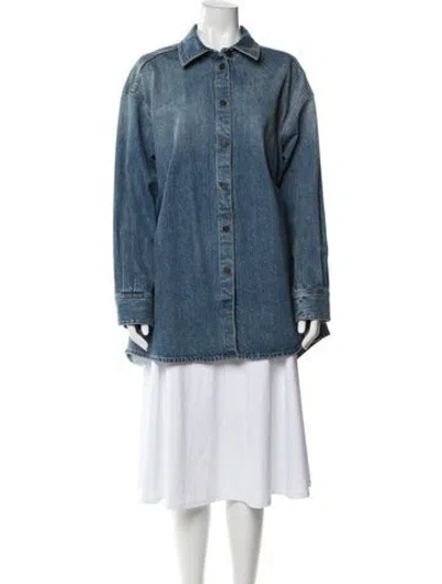 Pre-owned The Row Frannie Shirt Denim Jacket In Blue