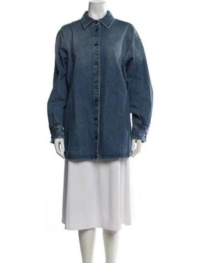Pre-owned The Row Frannie Top Denim Jacket In Blue