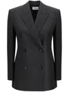 The Row Franny Wool Blazer In Grey