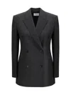 The Row Franny Wool Blazer In Charcoal