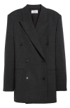 The Row Franny Wool Blazer In Charcoal