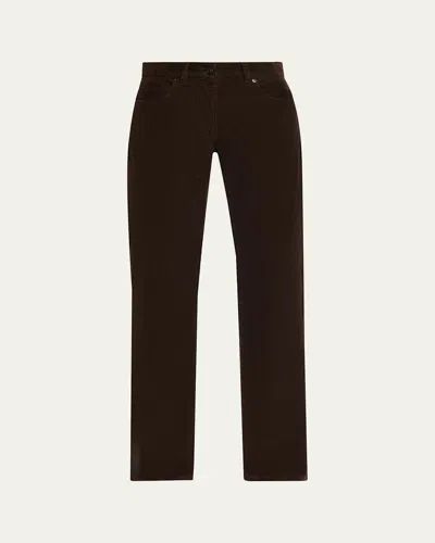 The Row Frava Corduroy Straight-leg Pants In Brown