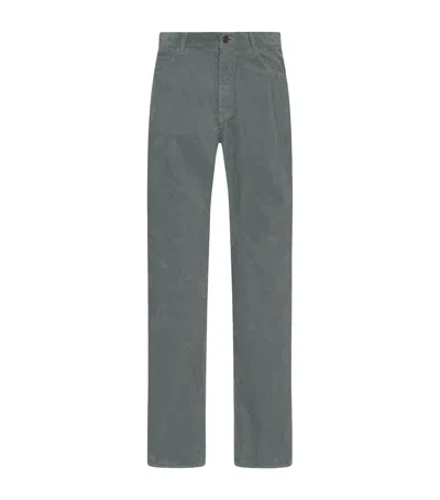 The Row Fred Cotton Corduroy Trousers In Gray