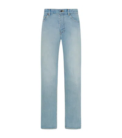 The Row Fred Cotton Jeans In Blue