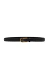 The Row Classic Calf Leather Belt In Black