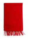 The Row Fringed Wool Scarf In Red