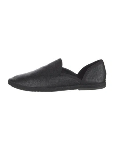 Pre-owned The Row Friulane Leather D'orsay Flats In Black