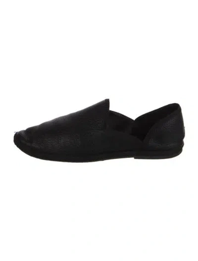 Pre-owned The Row Friulane Leather D'orsay Flats In Black