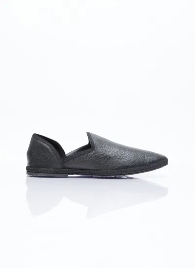 The Row Friulane Leather Flats In Black