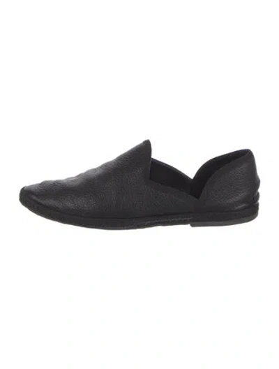 Pre-owned The Row Fruilane Leather D'orsay Flats In Black