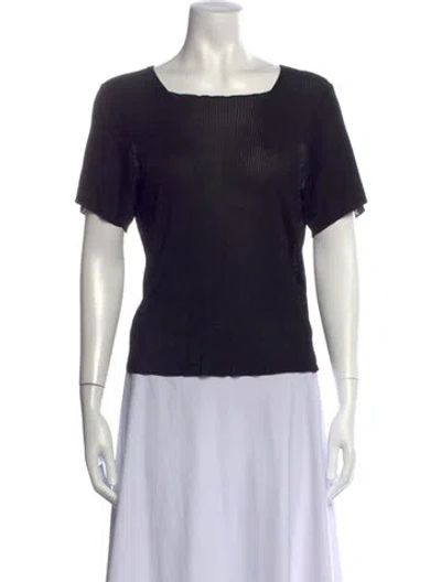 Pre-owned The Row Fuku Square Neckline Sweater In Black