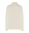 The Row Diye Silk-cotton Turtleneck Sweater In Ivory