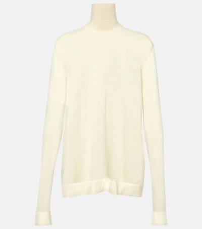 The Row Fulton Cashmere Turtleneck Sweater In White