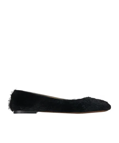 The Row Fur Ballet Flats