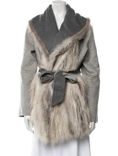 Pre-owned The Row Fur Jacket In Gray