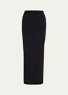 The Row Long Column Skirt In Black