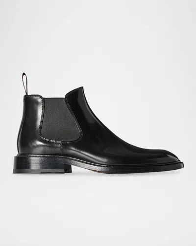 The Row Gable Leather Ankle Boots In Black