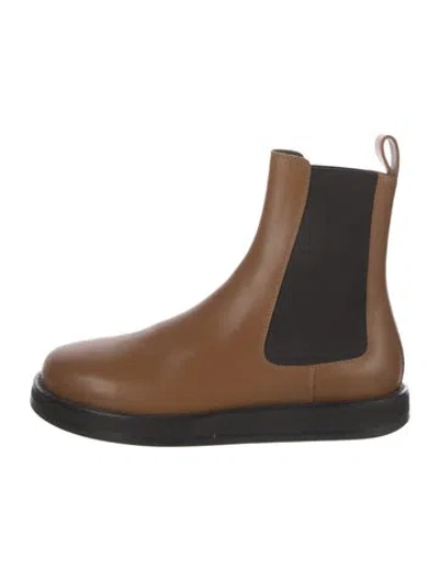 Pre-owned The Row Gaia Leather Chelsea Boots In Multi