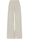 The Row Gala Silk-linen Straight-leg Pants In 中性色