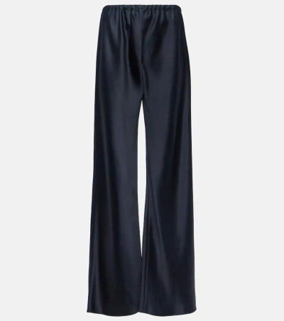 The Row Gala Cady Wide-leg Trousers In Blue