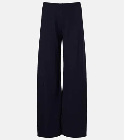 The Row Wool And Cashmere Blended Gala Trousers In Black