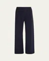 The Row Gala Cady Wide-leg Pull-on Pants In Blue
