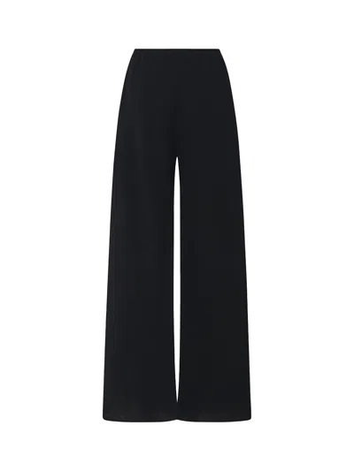 The Row High-waisted Wide-leg Trousers In Black