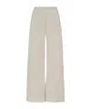 The Row Gala Silk-linen Straight-leg Pants In White