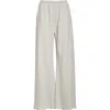 The Row Gala Silk-linen Straight-leg Pants In Pearl Grey