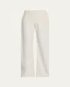 The Row Gala Silk-linen Straight-leg Pants