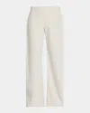 The Row Gala Silk-linen Straight-leg Pants In Pearl Grey