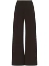 The Row Gala Silk And Linen Blended Trousers In Grau